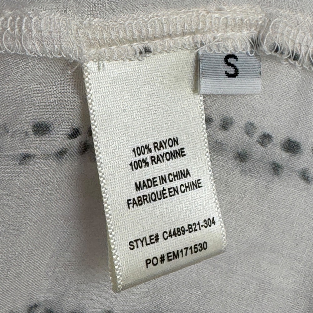 Cloth & Stone Sheer Rayon Button-Down Top Sz S Lightweight Coastal‎ Cottagecore - Picture 4 of 8